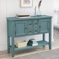 Harper Bright Designs 46 In Dark Blue Standard Rectangle Wood Console Table With 4 Storage Drawers Wf190263aam The Home Depot Sofa Table With Drawers Sideboard Console Table Sideboard Console Browse a large selection of console and entry tables for sale on houzz, in a variety of sizes and finishes to complete your hallway, foyer or entryway.