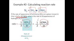 Rates of appearance, rates of disappearance and overall reaction rates Reaction Rates And Stoichiometry Chemistry Tutorial Youtube
