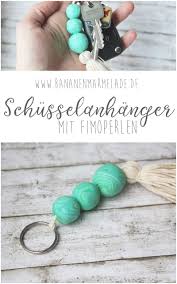Diy Schusselanhanger Mit Fimoperlen Bananenmarmelade Schlusselanhanger Basteln Bananenmarmelade Fimo Perlen