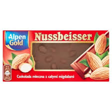 Czekolada z okienkiem nussbeisser 100 g, czekolada z całymi orzechami. Czekolada Nussbeisser Mleczna Z Calymi Migdalami Okienko 100g Mondelez Reslersklep Pl