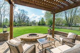 Or create your own fire pit pad using metal, pavers, or bricks over a wooden deck. Pergola With Fire Pit Backyard Designs Designing Idea