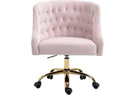 Comfortable desk chairs mean you can spend more time concentrating on work, rather than a pain in your back. Arden Pink Velvet Office Chair Sydney Furniture