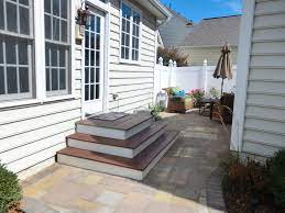 Pin By Green Spaces Landscaping Llc On Decks Patio Steps Patio Stairs Backyard Renovations