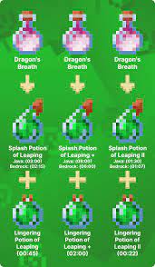 Negative levels decrease jump height and increase fall damage (which also causes the playerto start taking damage from short falls that would normally do no damage); How To Make Potion Of Leaping In Minecraft Lookingforseed Com