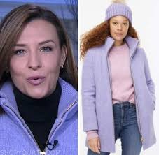 Good Morning America: February 2023 Mary Bruce's Purple Zip-Front Coat