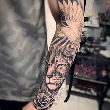 Black And Grey Tattoo Artists Near Me Black And Grey Lion And Dove And Rose Tattoo Jina Lee Jxtattoos Instagram Photos And Videos In 2020 Rose Tattoo Sleeve Lion And Rose Tattoo Tattoos
