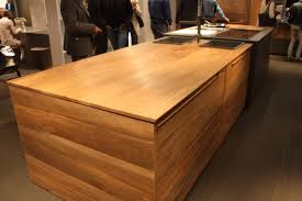Vanek smoked ash and natural wood finish stationary kitchen island. Wood Kitchen Cabinets Just One Way To Feature Natural Material