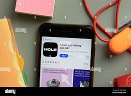 New York, USA - 28 September 2020: HOLE gay dating mobile app logo on phone  screen close up, Illustrative Editorial Stock Photo - Alamy