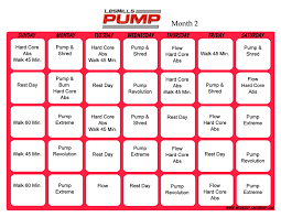 Workout Calendar Hip Hop Abs