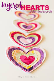 Oil pastels, valentine's day art, valentines, hearts, heart, art education, art education blog, fourth grade, kim and karen 2 soul sisters art education blog. Layered Hearts Valentine S Craft For Preschoolers Stay At Home Educator