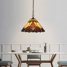 Craftsman style lighting modern bungalow carries a world class selection of rustic and vintage light fixtures to help you find the perfect integration of light for spaces of varying sizes. 1 Light Ceiling Pendant Mission Style Conical Red Cut Glass Hanging Lamp Kit For Dining Room 110v 120v Red Pendant Lighting