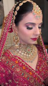 Bridal make up by team @vick_the_make_up_artist Bride :- @ssyogitasaini Dm  for booking