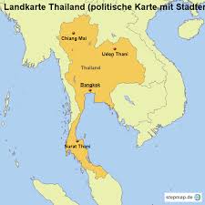 The plot above shows the projected impacts of climate change on gdp per capita between now and 2100 for the world.impacts are expressed relative to a world without climate change. Stepmap Landkarte Thailand Politische Karte Mit Stadten Landkarte Fur Thailand