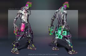 Cyber Joker Adrian Bilozor Cyberpunk Character Sci Fi Costume Cyberpunk Art