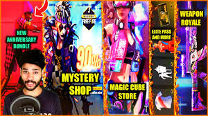 Free fire is the ultimate survival shooter game available on mobile. Mystery Shop 10 0 Magic Cube Bundle Weapon Royale Anni Free Elite Pass More Free Fire Sg çš„youtubeè§†é¢'æ•ˆæžœåˆ†æžæŠ¥å'Š Noxinfluencer