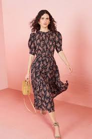 Jet Tiny Floral Corrine Dress Dresses Ulla Johnson Dress Ulla Johnson