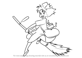 Learn How To Draw Kiki From Kiki S Delivery Service Kiki S Delivery Service Step By Step Drawing Tut Kiki S Delivery Service Kiki Delivery Drawing Tutorial