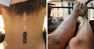 Tattoos on scars, swordcuts and scorch marks. 50 Amazing Scar Cover Up Tattoos Demilked