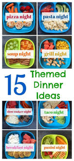 15 Themed Dinner Ideas My Favorite Way To Meal Plan Mom To Mom Nutrition Toddler Dinner Healthy Toddler Meals Baby Food Recipes