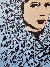 ICY & SOT Let her be free collectible art poster Saman Sasan Oskouei bird  woman