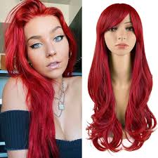 Amazon.com: TOFAFA Red Wavy Wig, Synthetic Heat-Resistant Wig, 24 Inch,  Modern Wavy Style, Female, Cosplay Costume Wig : Clothing, Shoes & Jewelry