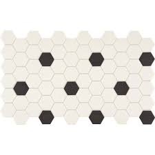 Maybe you would like to learn more about one of these? Daltile Keystones Blends Hexagon White With Black Dots 2 X 2 Arctic White With Black Dots