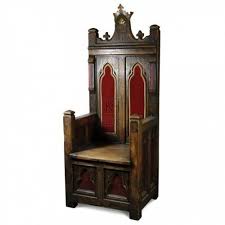 Carved Wooden Throne Medieval Decor Medieval Furniture Throne Chair