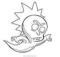 Discover all our printable coloring pages for adults, to print or download for free ! Rick And Morty Coloring Pages Ghost Rick Xcolorings Com