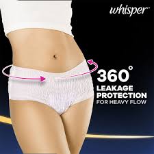 Buy Whisper Bindazzz Night Period Panty for Heavy flow- 360 degree leakage  protection, 6 M-L Panties Online