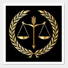 Golden Scales Of Justice by flyingcrowclothingcompany | Law logo justice,  Art prints, Justice logo