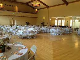 San Jose Women S Club Grand Ballroom Stage With Banquet Set Up Post Destination Wedding Party Venues Ballroom