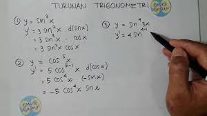 Tutorial Cara Cepat Dan Mudah Menentukan Turunan Fungsi Trigonometri Bentuk Pangkat Youtube