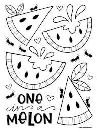 Downloads are subject to this site's term of use. Watermelon Coloring Page By Mrs Arnolds Art Room Tpt