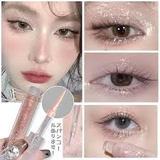 Amazon.co.jp: Gege bear Starry Liquid Glitter Shadow Liquid Eyeshadow  Glitter Glitter Single Color Stick Eye Shadow Teardrop Bag 8 Colors  Starsand ...