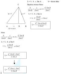 Trigonometri adalah salah satu cabang ilmu dalam matematika yang mempelajari dikarenakan a diapit oleh sisi c dan b, maka kita dapat menghitung luas segitiga menggunakan sisi b dan c seperti penjelasan di bawah ini. Matematika Dasar Bab 7 M Gugun
