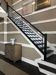 Stair railings are a rather important. Modern Horizontal Iron Railing Stair Railing Design Staircase Design Modern Modern Stairs
