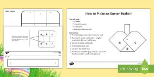 Free printable easter square paper : Easter Basket Template Spring Craft Activity F 2