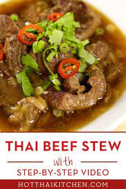 Thai Beef Stew Recipe Video Tutorial Hot Thai Kitchen Recipe Thai Beef Stew Side Dish Recipes Easy Thai Beef Stew Recipe