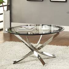 Throis dining table, stones console, petrified wood caffee table meteor table lamp, square base table mother chandelier, gravite coffee table pantheon chandelier biarritz. Norwood Coffee Table With Tempered Glass Top Chrome And Clear Walmart Com In 2020 Tempered Glass Table Top Round Glass Coffee Table Modern Coffee Tables