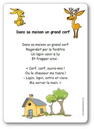 · comptine a chanter pendant qu'on se lave les mains. Comptine Dans Sa Maison Un Grand Cerf Paroles Illustrees Dans Sa Maison Un Grand Cerf