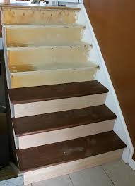 For those that desire an appearance of handrail, balusters, treads and risers all being connected, an experienced stair builder is my suggestion. Stairway Remodel Part 3 Installing New Stair Treads And Risers The Cookie Writer