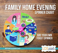 Family Home Evening Fhe Assignment Fidget Spinner Chart