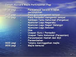 1 pengurusan kokurikulum di sekolah. Protokol Majlis Rasmi Di Sekolah