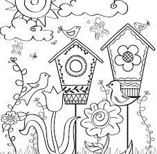 Spring coloring page help kids and adults enjoy the new season. Spring Coloring Pages Easy Spring Coloring Sheets Spring Coloring Pages Butterfly Coloring Page