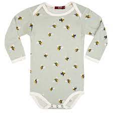 Bumblebee Bamboo Long Sleeve One Piece Milkbarn Kids Organic Baby Clothes Children S Books And Gifts