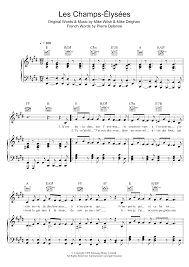 The album reached at least the top 10 in france. Les Champs Elysees Piano Vocal Guitar Online Noten Von Joe Dassin Smd 121514
