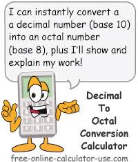 decimal to octal converter with built in conversion chart