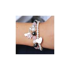 Charm Bracelet Haematite Rose Quartz Pearl 16 5cm X0188 581 7 M