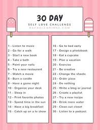 30 Day Self Love Challenge In 2020 Love Challenge Happiness Challenge Self Care Activities