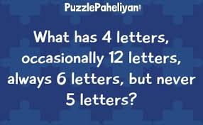 According to the real academi. What Has 4 Letters Occasionally 12 Letters Riddle Puzzle Paheliyan